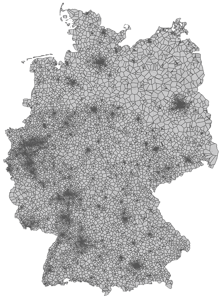 Voronoi Diagram of German Pharmacies